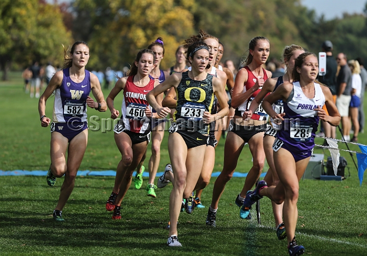 2016NCAAWestXC-080.JPG - Alli Cash (233) of Oregon finished fifth in 19:43.5 at the NCAA West Regional cross country championships at Haggin Oaks Golf Course  in Sacramento, Calif. on Friday, Nov 11, 2016. (Spencer Allen/IOS via AP Images)